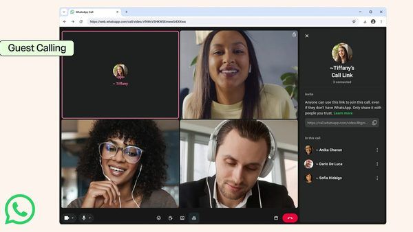 تحول در ارتباطات ویدیویی: واتس‌اپ با قابلیت تماس مهمان، رقیب مستقیم Zoom و Google Meet شد
